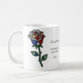 Personalized Stained Glass Rose Retirement Mug  (Gauche)