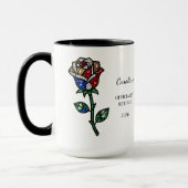 Personalized Stained Glass Rose Retirement Mug (Gauche)
