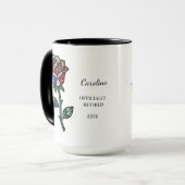 Personalized Stained Glass Rose Retirement Mug (Devant gauche)