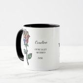 Personalized Stained Glass Rose Retirement Mug  (Devant gauche)