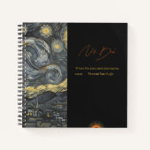 Personalized Starry Night Aesthetic Notebook  Notitieboek (Voorkant)
