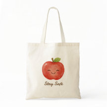 Personalized Stay Safe Lucky Apple Cute Watercolor
