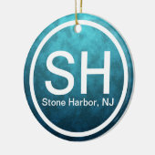 Personalized Stone Harbor NJ SH Beach Christmas Keramisch Ornament (Links)