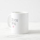Personalized Stoneware Mug for Mimi, custom name (Devant gauche)