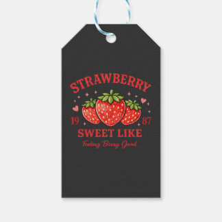 Personalized Strawberry Sweet Custom Birth Year Cadeaulabel