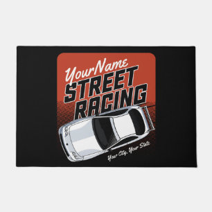Personalized Street Racing Race Car Motorsport Deurmat