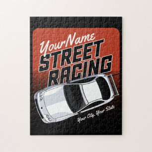 Personalized Street Racing Race Car Motorsport Legpuzzel