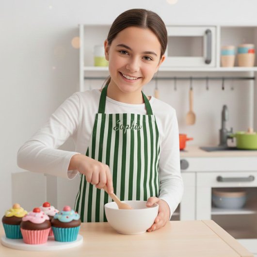Personalized Stripe Apron for Kids and Adults Schort