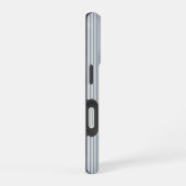 Personalized Striped Blue Tones Minimalist Chic iPhone 16 Hoesje (Rechterkant)