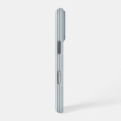 Personalized Striped Blue Tones Minimalist Chic iPhone Hoesje (Rechterkant)