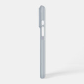 Personalized Striped Blue Tones Minimalist Chic iPhone Hoesje (Linkerkant)