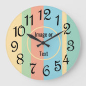 Personalized Striped Clock Grote Klok (Voorkant)