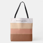 Personalized Striped tote Bag "You've got this" (Devant)