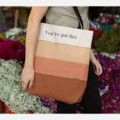 Personalized Striped tote Bag "You've got this"