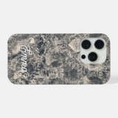 Personalized Stylish Black Paris Toile Design iPhone Hoesje (Achterkant horizontaal)
