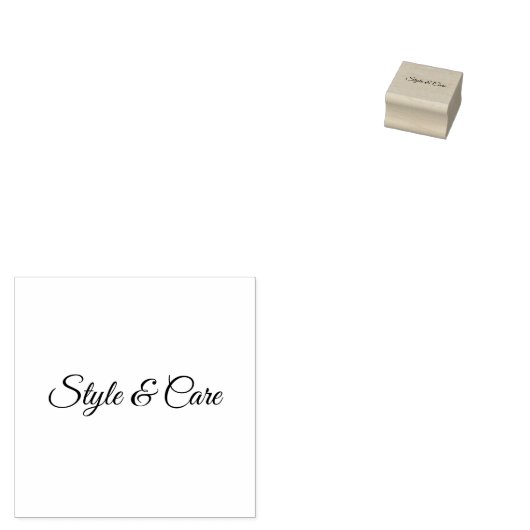 Personalized Stylish Font Wood Art Name Stamp Rubberstempel (Gestempeld)