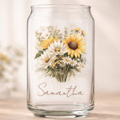 Personalized Summer Daisy Bouquet with Name