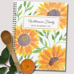 Personalized Sunflower Family Meal<br><div class="desc">This unique Meal Planner features a water color sunflower pattern. Easily customizable with your name and year. Because we create our own artwork you won't find this exact image from other designers. Original Watercolor © Michele Davies.</div>