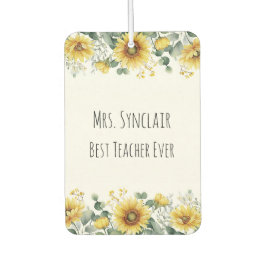 Personalized Sunflower Teacher Thank You Luchtverfrisser