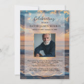 Personalized Sunset Funeral Invitation Kaart (Voorkant)