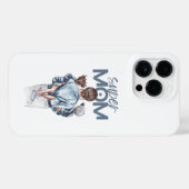 Personalized Super Mom with Son and Daughter Gift iPhone Hoesje (Achterkant horizontaal)