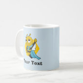 Personalized Superhero bee cartoon Coffee Mug (Devant gauche)