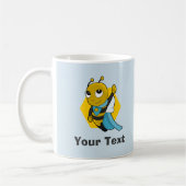 Personalized Superhero bee cartoon Coffee Mug (Gauche)