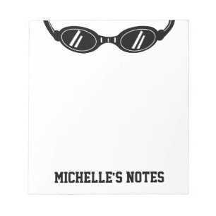 Personalized swimming goggles writing notepads notitieblok