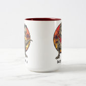Personalized T-Rex dinosaur Tweekleurige Koffiemok (Center)