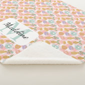 Personalized Tea & Baker Monogram Sherpa Blanket Deken (3/4)