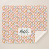 Personalized Tea & Baker Monogram Sherpa Blanket Deken (Voorkant (horizontaal))