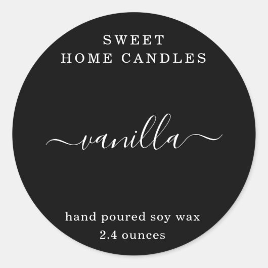 Personalized Tea Light Candle Label Round Sticker (Devant)