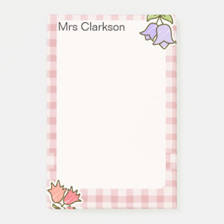 Personalized Teacher Appreciation Gift Pink  Post-it® Notes