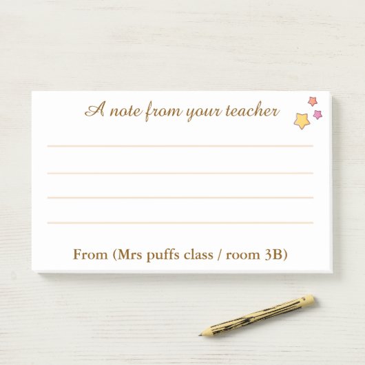 Personalized Teacher appreciation gift Post-it® Notes (Op bureau)