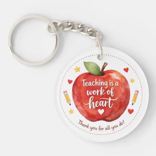 Personalized Teacher Appreciation Keychain (Voorkant)