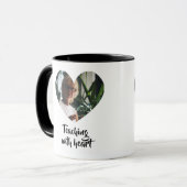 Personalized Teacher mug with Heart Photo Frame (Devant gauche)