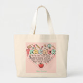 Personalized Teacher Tote Bag (Voorkant)