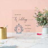 Personalized Teal Monogram Wedding sign (Mariage)