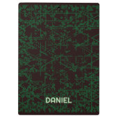 Personalized Tech Circuit Modern Clipboard Klembord (Achterkant)