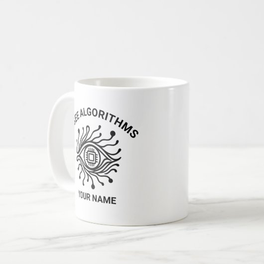 Personalized Tech Mug with Custom Text (Devant gauche)