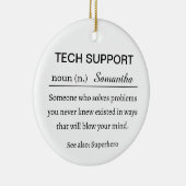 Personalized Tech Support Definition Keramisch Ornament (Rechts)