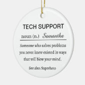 Personalized Tech Support Definition Keramisch Ornament (Links)