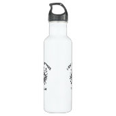 Personalized Tech Water Bottle with Custom Text Waterfles (Achterkant)