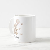 Personalized Teddy Bear Birthday Baby Mug  (Devant gauche)