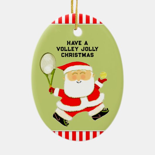 personalized tennis gift keramisch ornament (Achterkant)