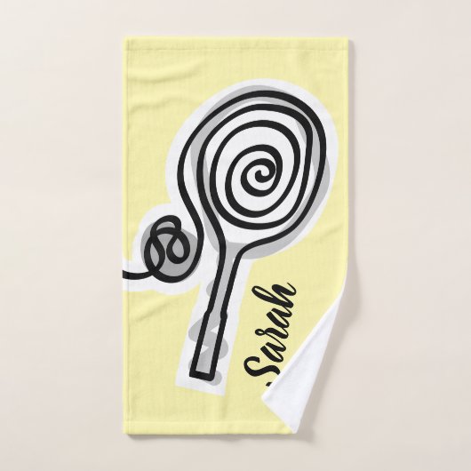 Personalized tennis sports hand towel for players (Serviette à main)