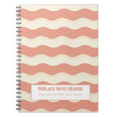 Personalized Terra Cota and White Wave Patterned  Notitieboek (Voorkant)