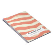 Personalized Terra Cotta and Cream Wave Patterned  Notitieboek (Rechterzijde)