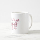 Personalized  text Pink Bow Mug  (Devant droit)