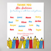 Personalized thank you gift for the teacher  poster (Voorkant)